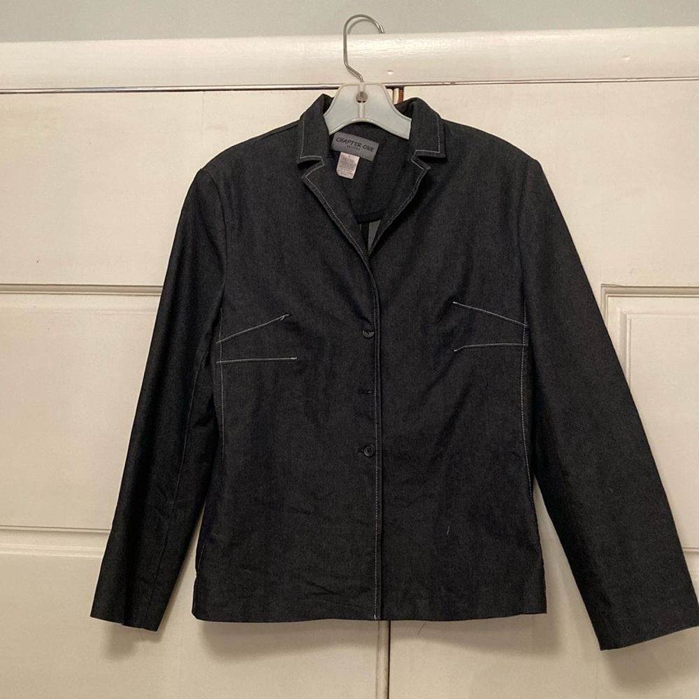 Chapter One 8P Dark Denim Blazer Jacket